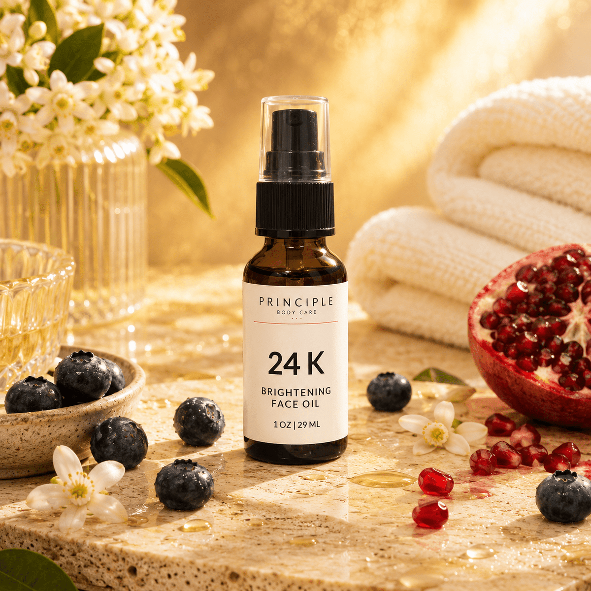 24K Brightening Face Oil - P R I N C I P L E