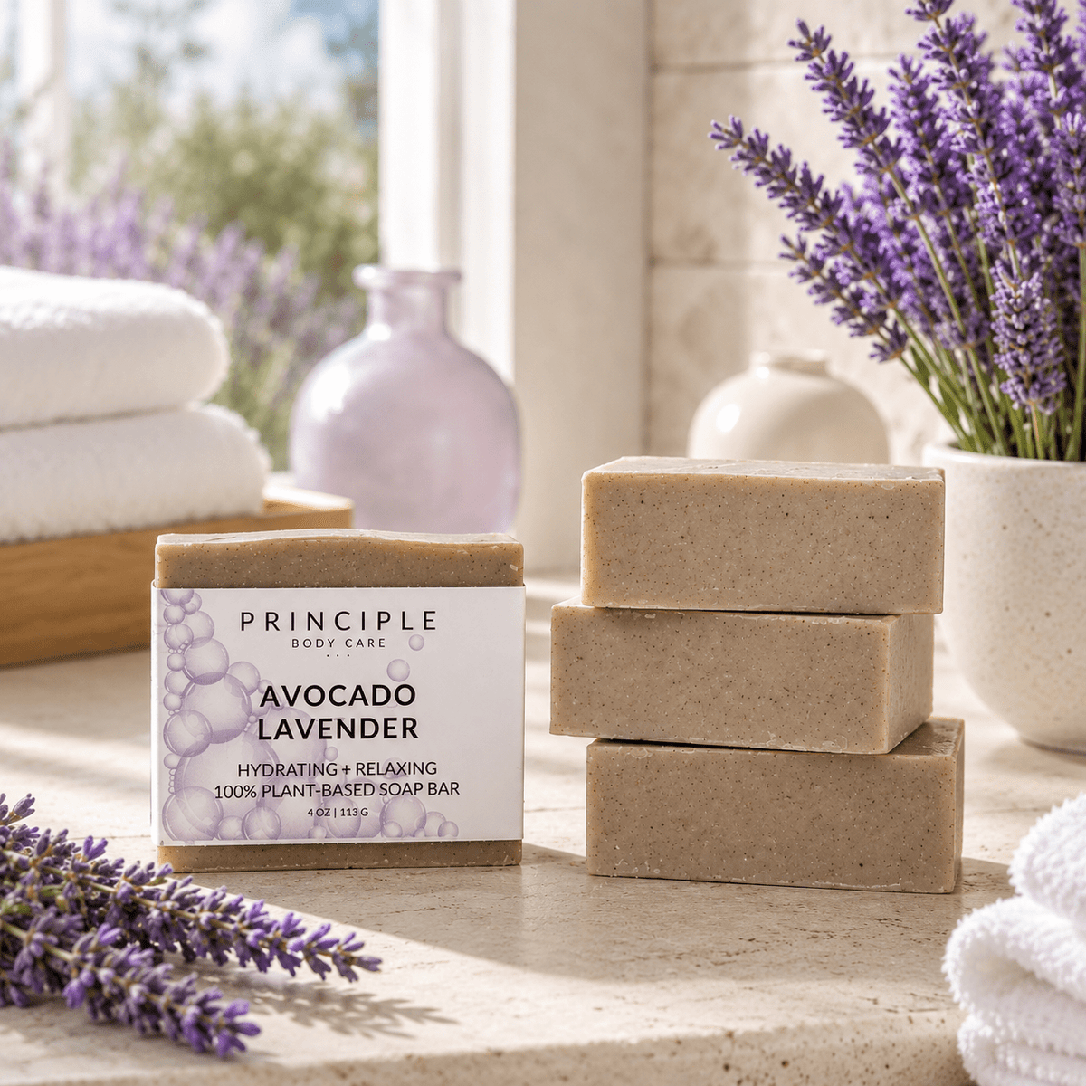 Avocado + Lavender Soap Bar - P R I N C I P L E
