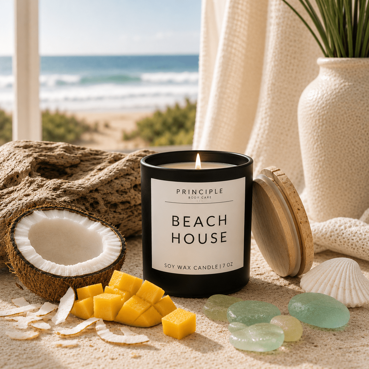 Beach House Soy Wax Candle - P R I N C I P L E