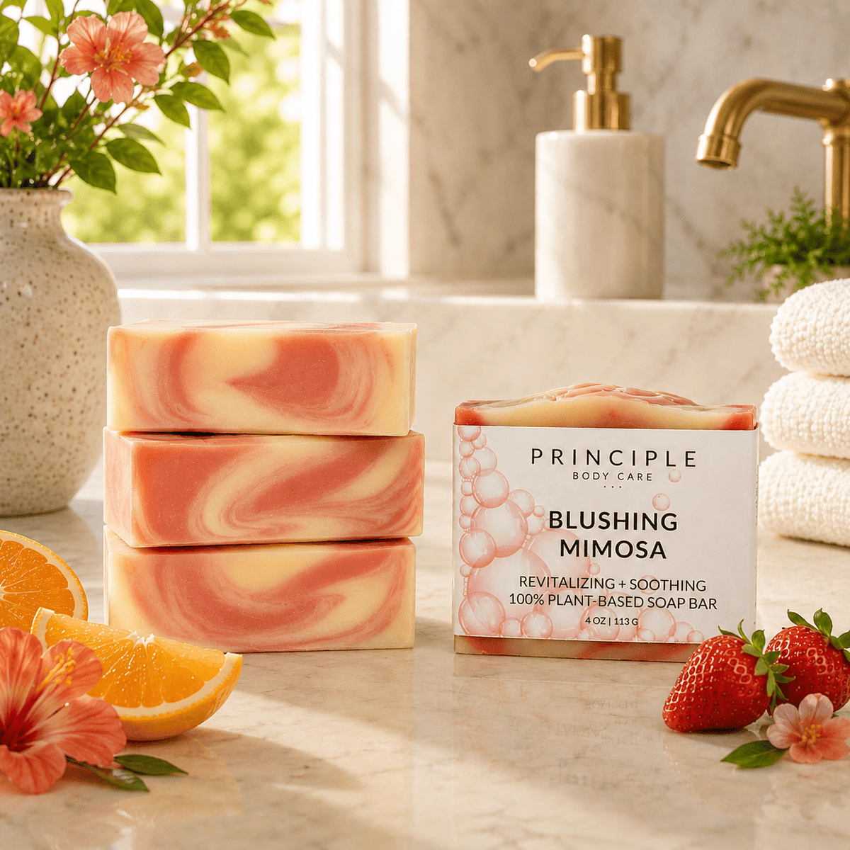 Blushing Mimosa Soap Bar - P R I N C I P L E