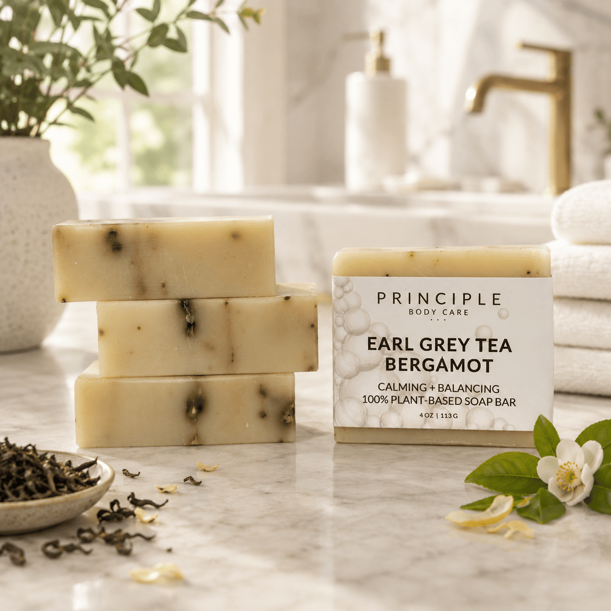 Earl Grey Tea + Bergamot Soap Bar - P R I N C I P L E