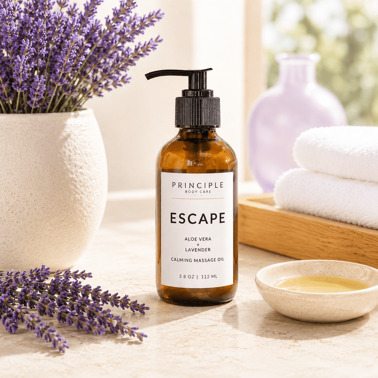 Escape Calming Massage Oil - P R I N C I P L E