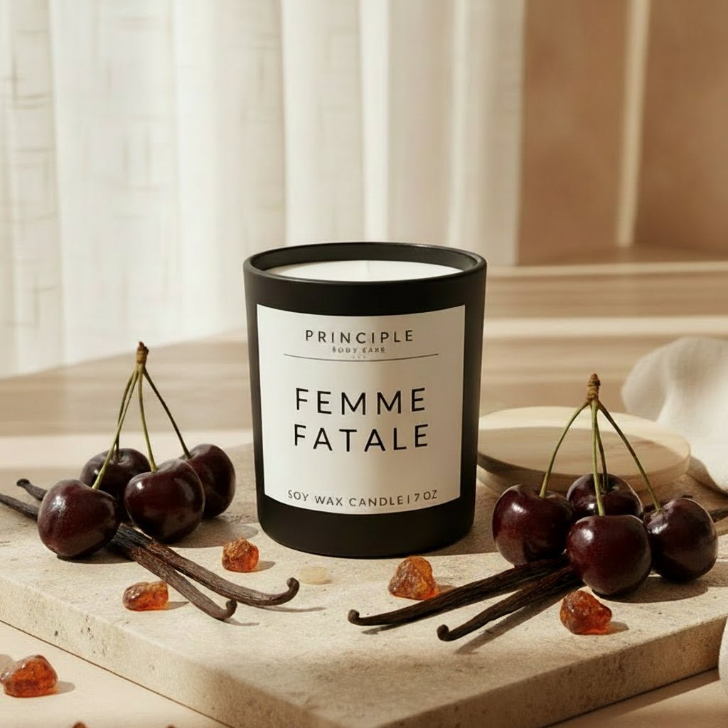 Femme Fatale Soy Wax Candle - P R I N C I P L E