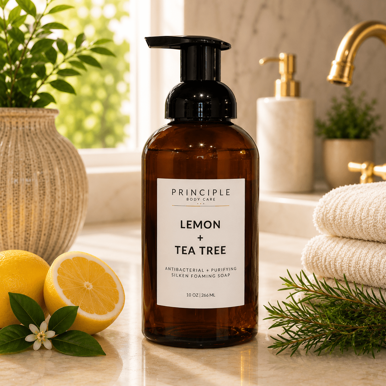 Lemon + Tea Tree Silken Foaming Soap - P R I N C I P L E