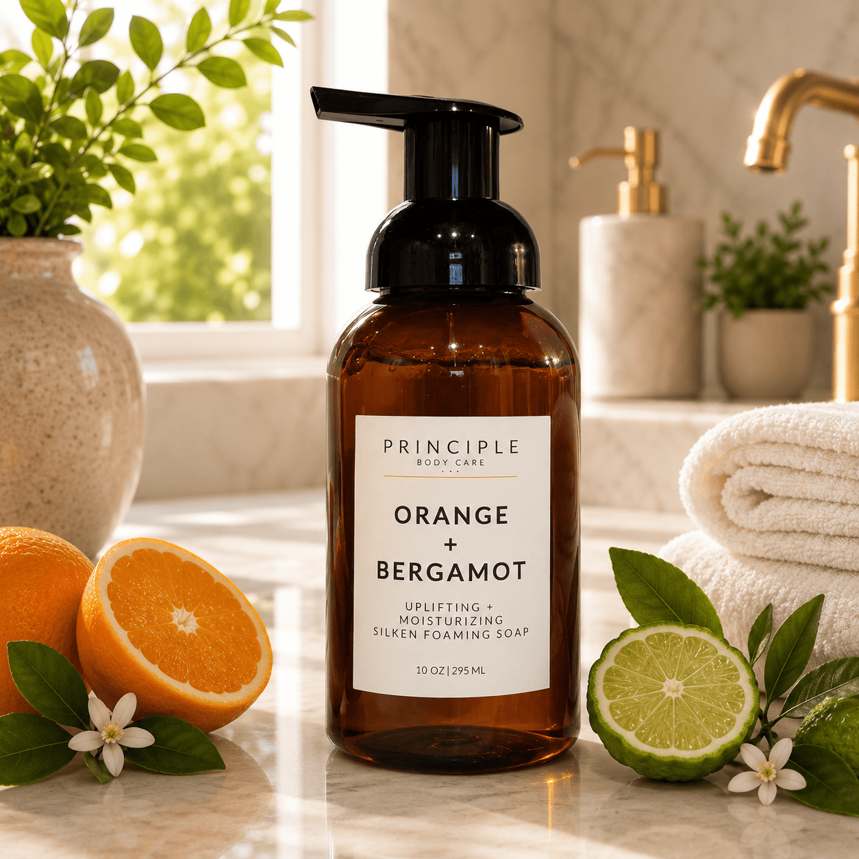 Orange + Bergamot Silken Foaming Soap - P R I N C I P L E