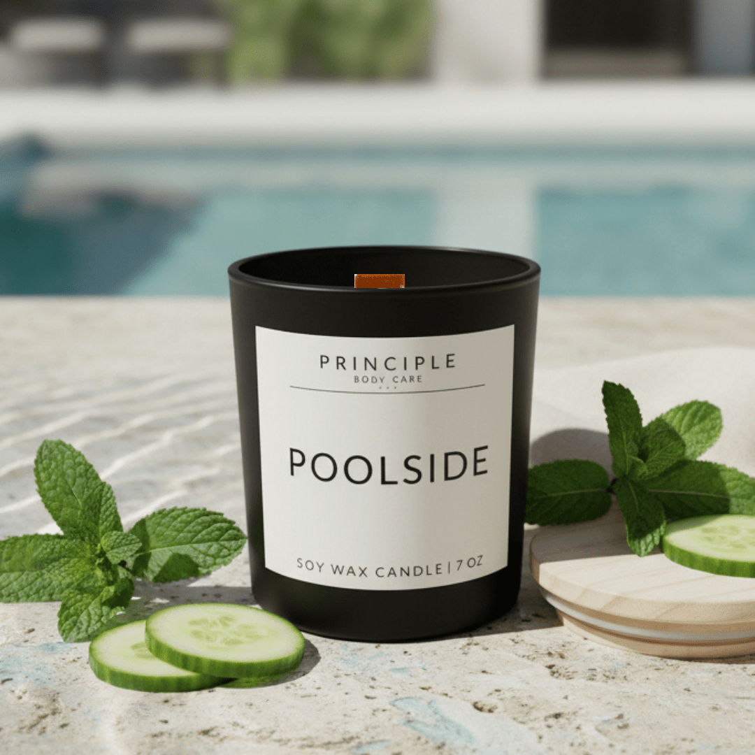 Poolside Soy Wax Candle - P R I N C I P L E