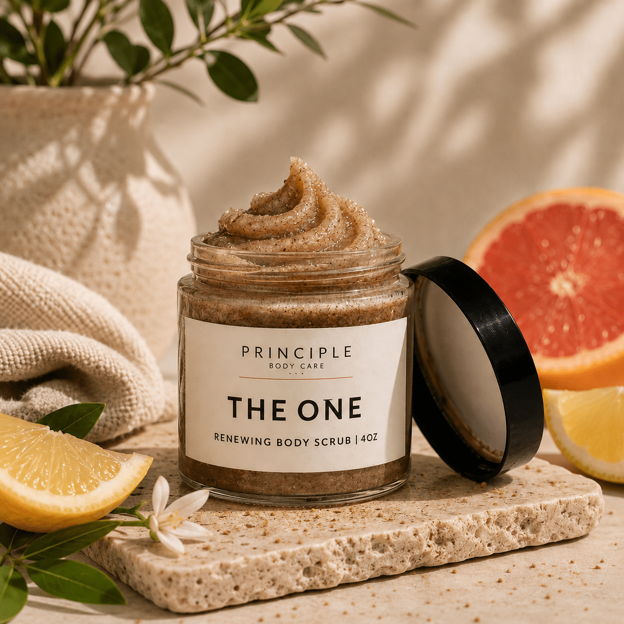 The One Renewing Body Scrub - P R I N C I P L E