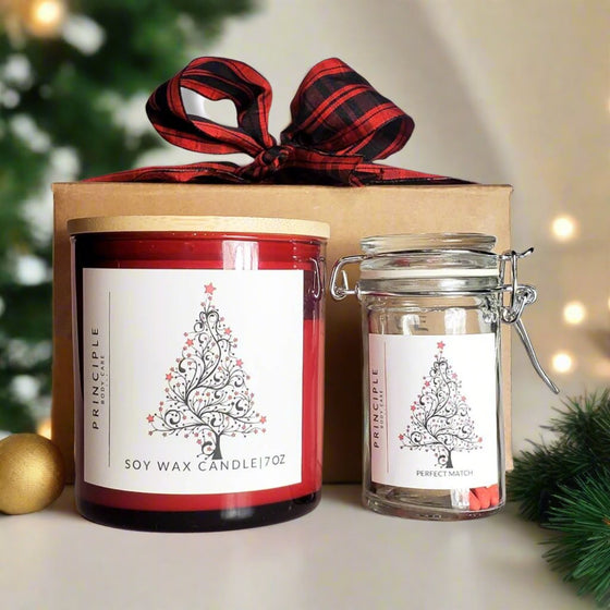 Holiday Tree Candle + Match Set - P R I N C I P L E