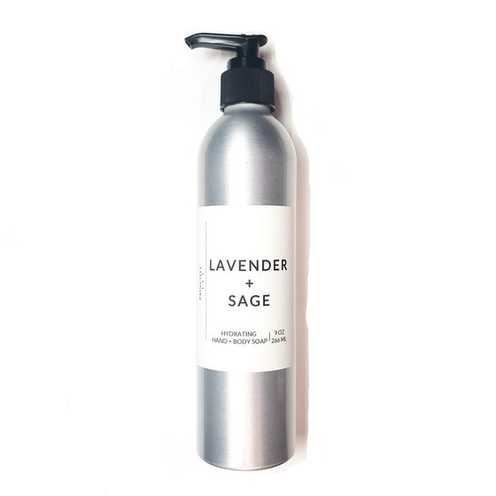 Lavender + Sage Hydrating Hand + Body Soap - P R I N C I P L E