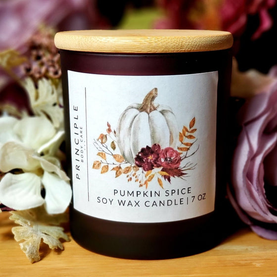 Pumpkin Spice Soy Wax Candle - P R I N C I P L E